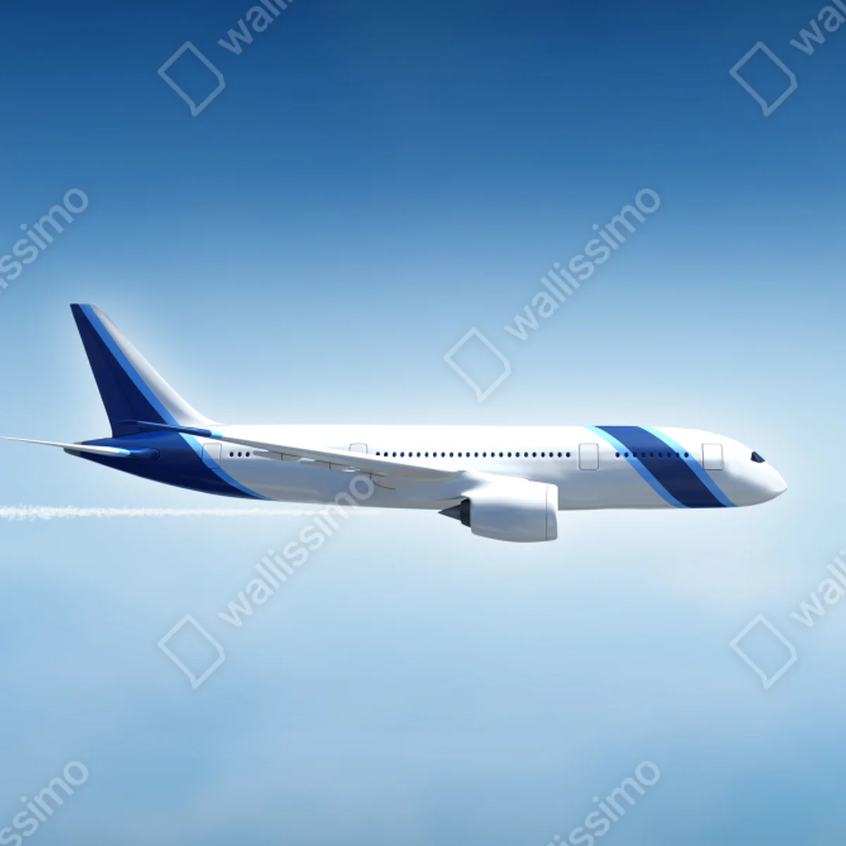 Leinwandbild jet im klaren blauen himmel Leinwandbild jet im klaren blauen himmel