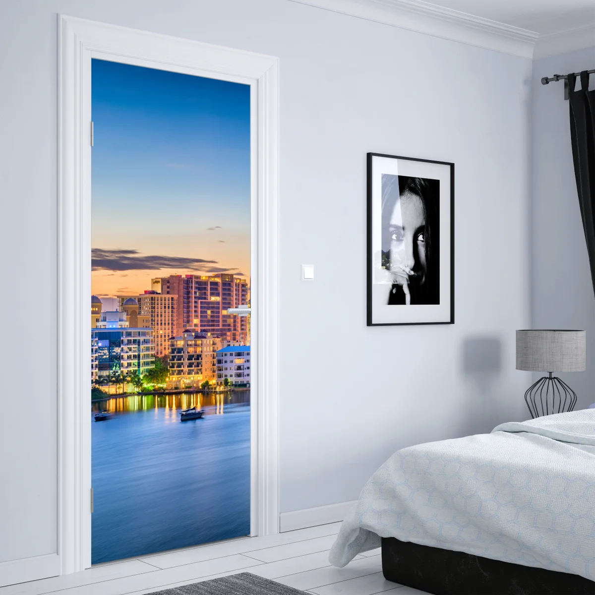 Türaufkleber Sarasota bei dämmerung über der bucht Türaufkleber Sarasota bei dämmerung über der bucht