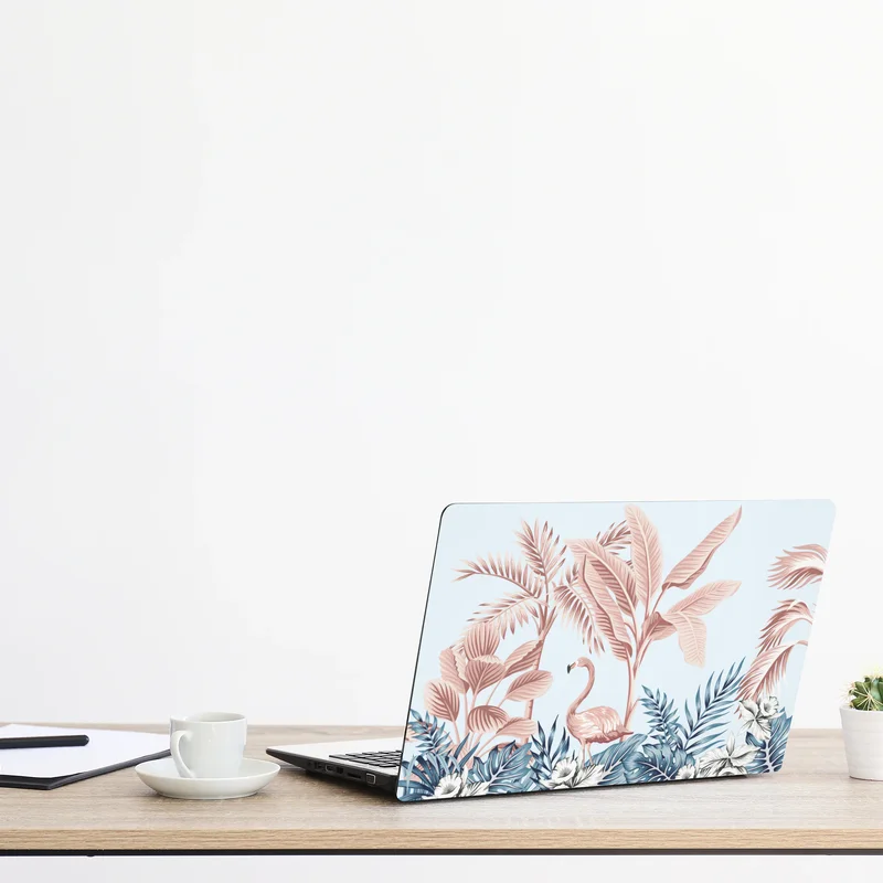 Laptop-Aufkleber pastell tropischer flamingo garten Laptop-Aufkleber pastell tropischer flamingo garten