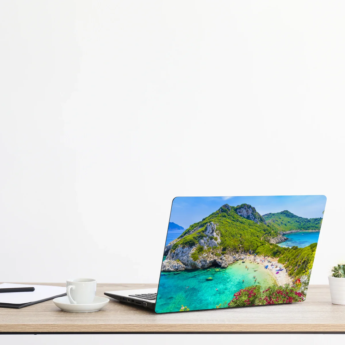 Naklejka na laptopa Porto Timoni panoramiczna plaża, Korfu Naklejka na laptopa Porto Timoni panoramiczna plaża, Korfu