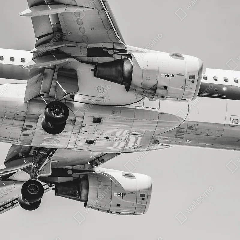 Fototapete nahaufnahme der unterseite eines flugzeugs Fototapete nahaufnahme der unterseite eines flugzeugs