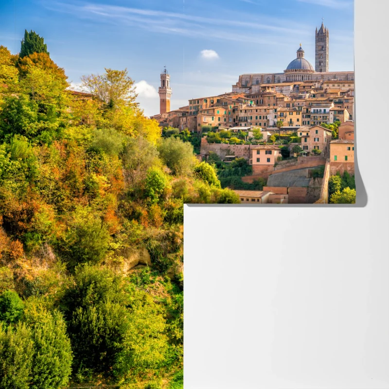 Fototapete Siena stadtpanorama, Italien Fototapete Siena stadtpanorama, Italien