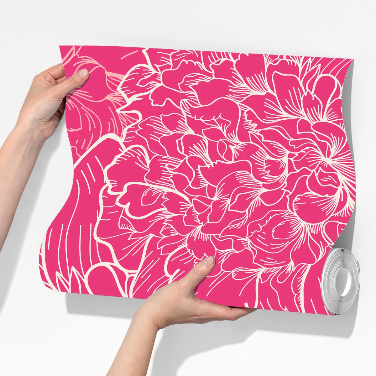 Fototapete leuchtendes rosa pfingstrosenmuster Fototapete leuchtendes rosa pfingstrosenmuster