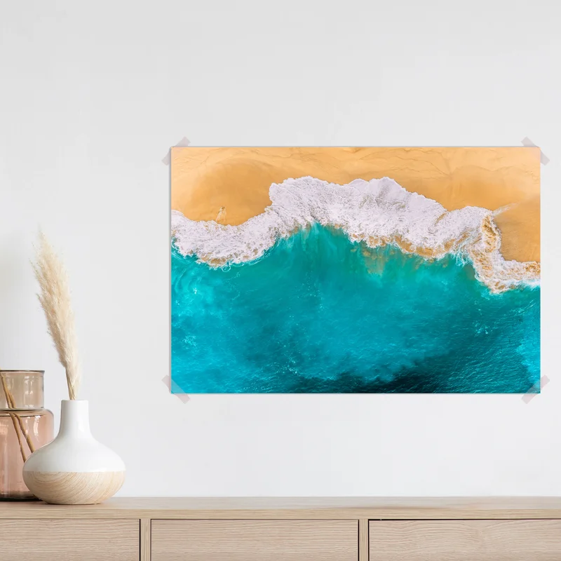 Poster türkisblaue wellen am strand Kelingking, Nusa Penida Poster türkisblaue wellen am strand Kelingking, Nusa Penida