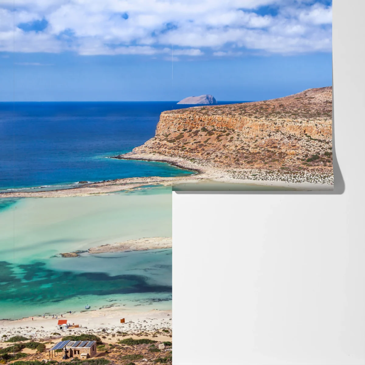 Fototapete türkise lagune mit insel und sandstrand Fototapete türkise lagune mit insel und sandstrand