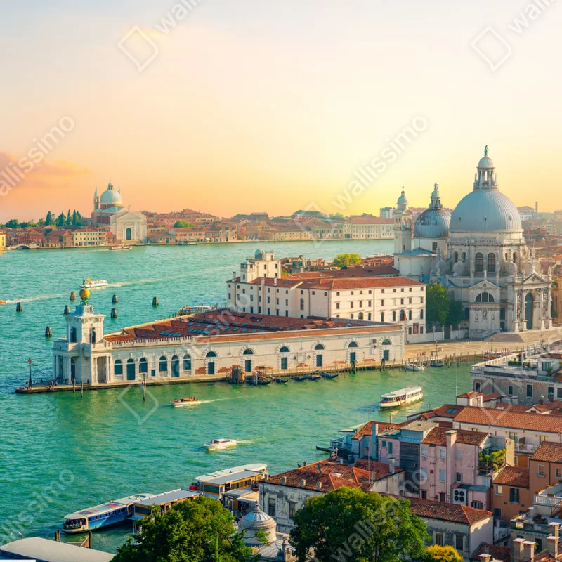 Fototapete sonnenuntergangspanorama von Venedig Fototapete sonnenuntergangspanorama von Venedig