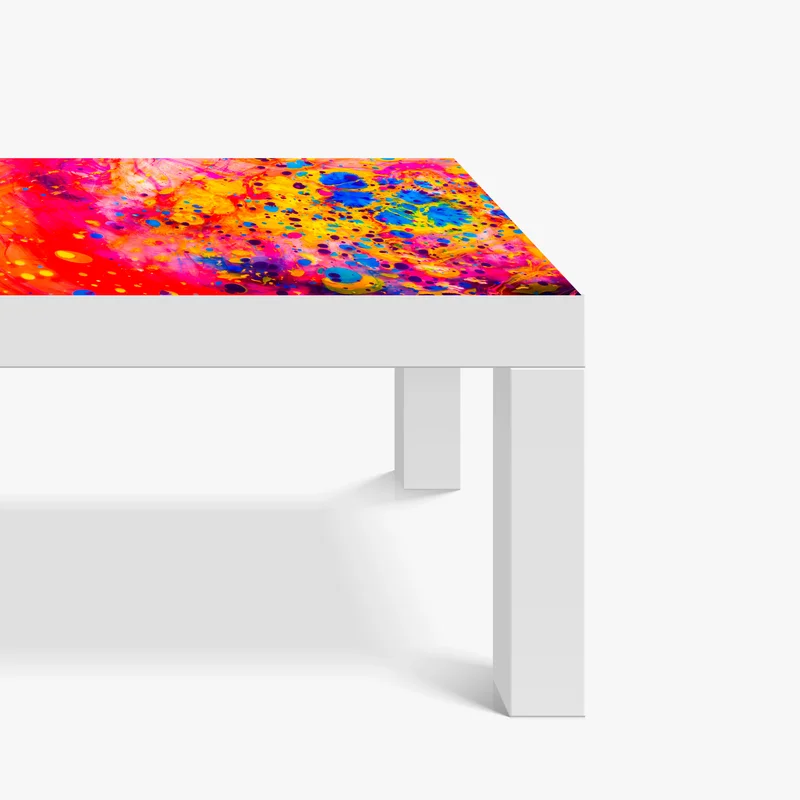 Tischaufkleber und Schreibtischaufkleber ebru marmorierung abstrakt in lebendigen farben
