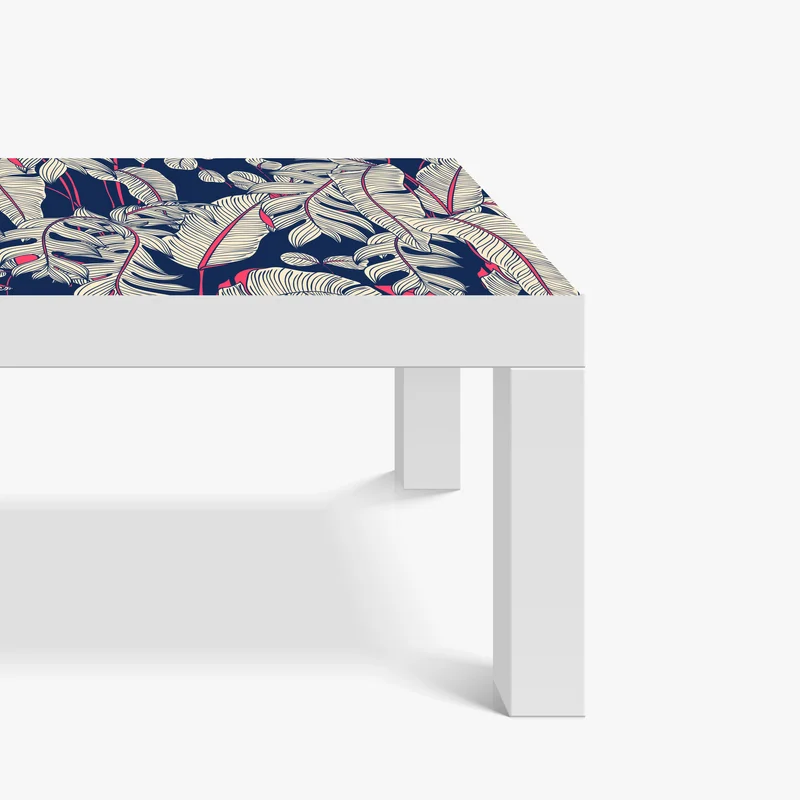 Tischaufkleber und Schreibtischaufkleber marineblaues tropisches blattmuster Tischaufkleber und Schreibtischaufkleber marineblaues tropisches blattmuster