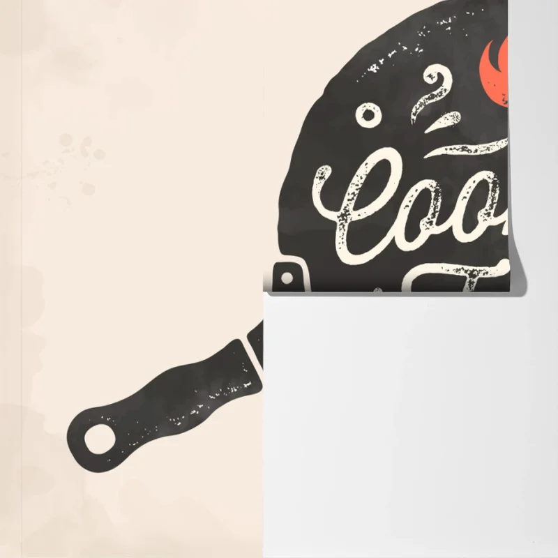 Fototapete cooking time retro küchendekor Fototapete cooking time retro küchendekor