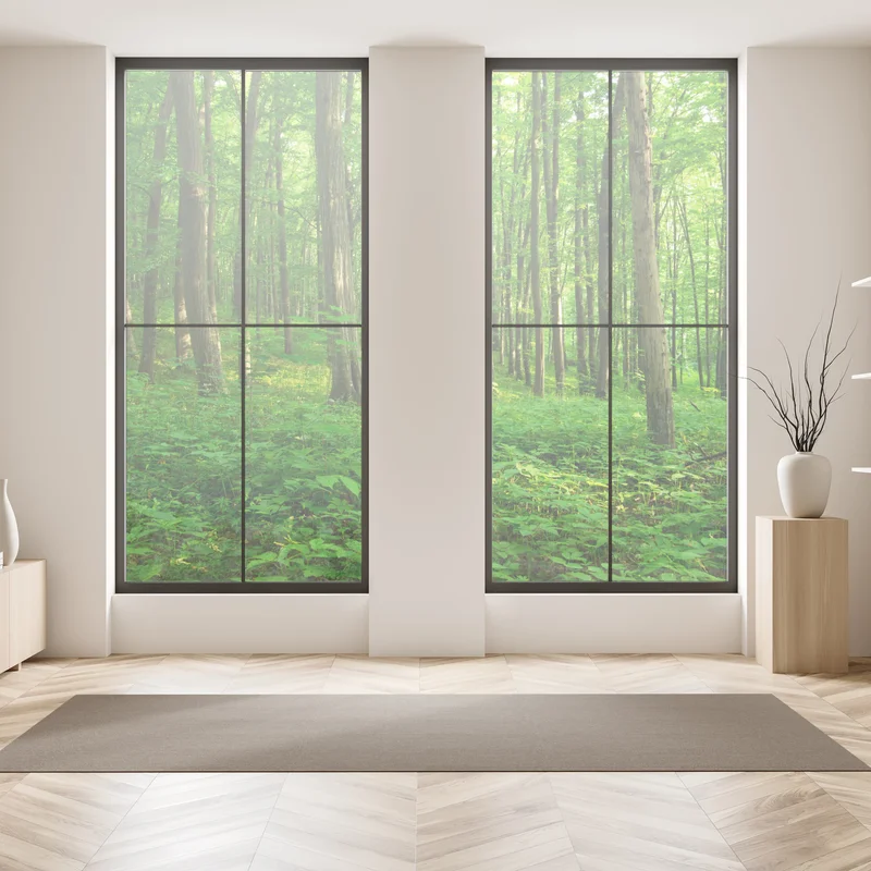 Fensteraufkleber sonniger grüner wald im frühling