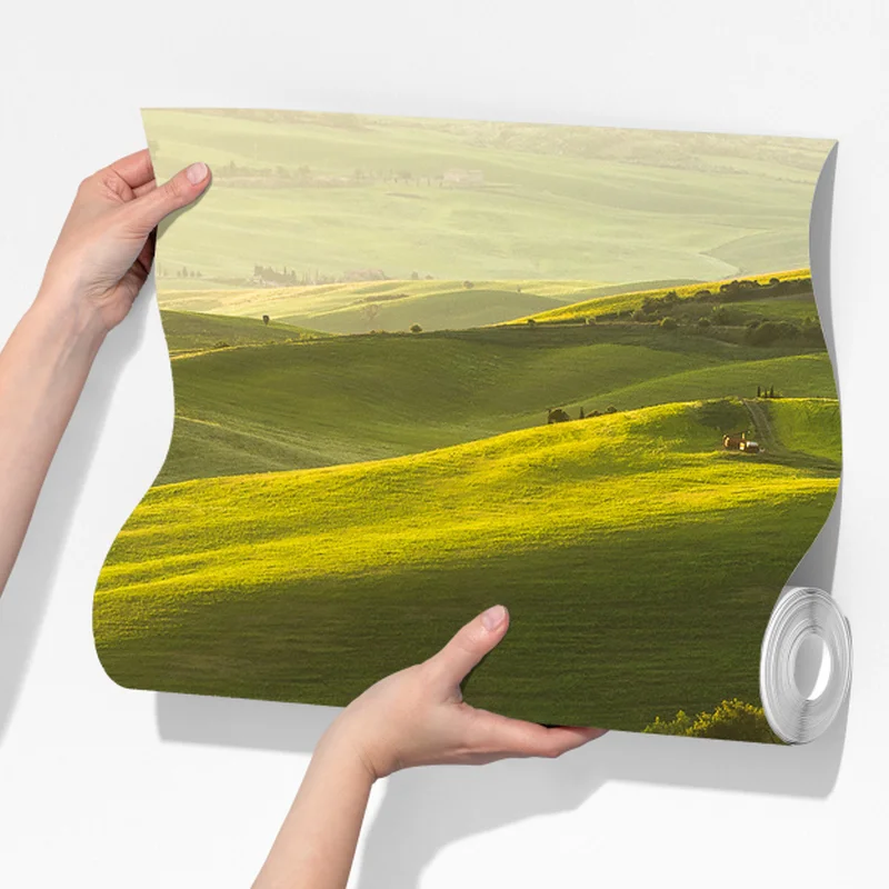 Fototapete sonnenbeschienene grüne hügel Fototapete sonnenbeschienene grüne hügel