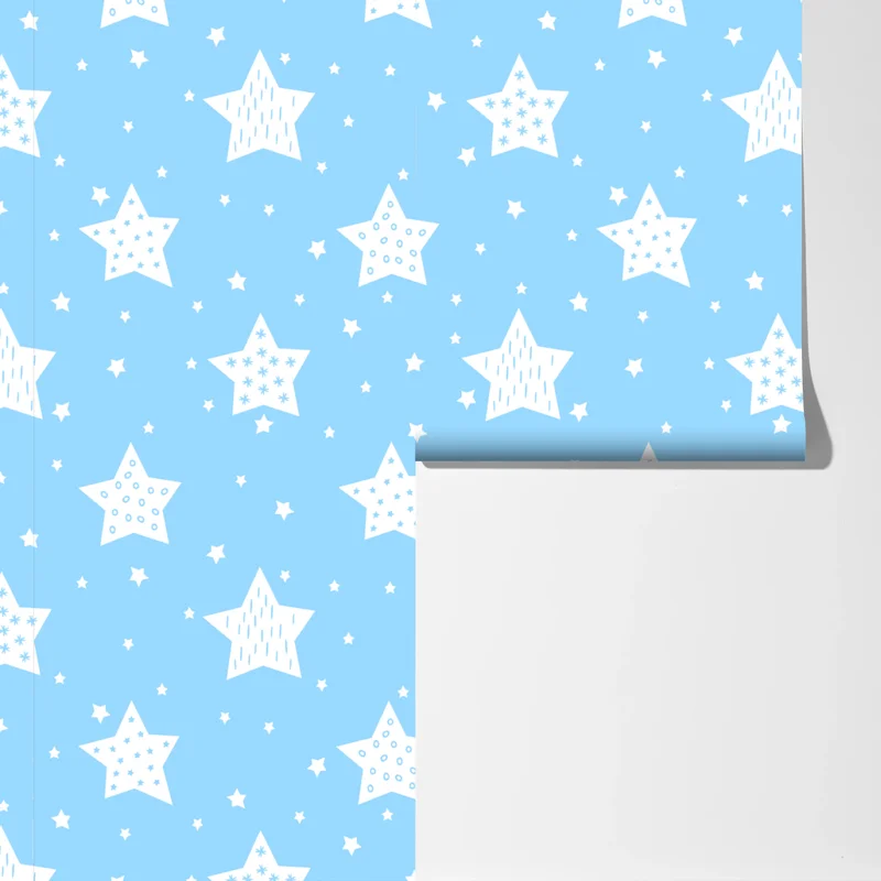 Fototapete weiche blaue sterne für das kinderzimmer Fototapete weiche blaue sterne für das kinderzimmer