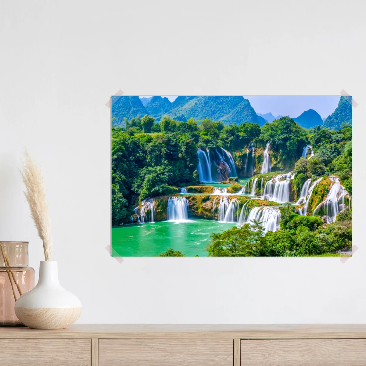 Poster smaragdgrüne kaskaden Poster smaragdgrüne kaskaden