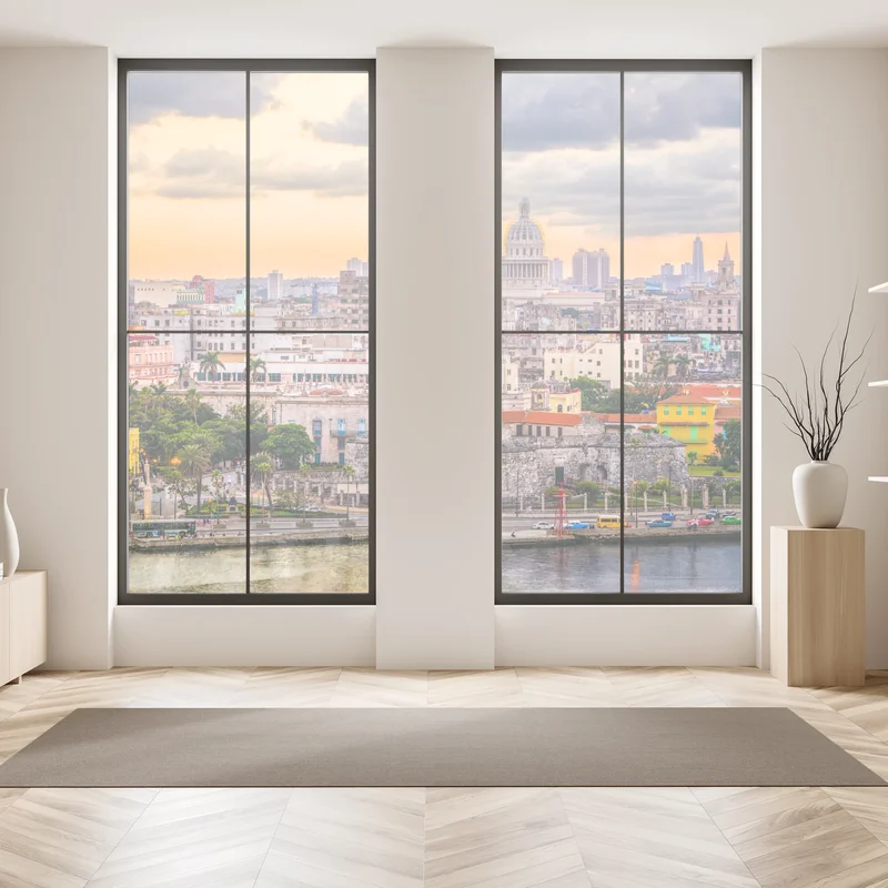 Fensteraufkleber Havanna skyline bei sonnenuntergang