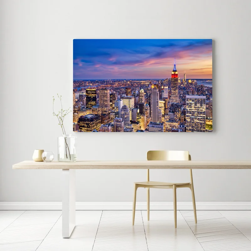 Leinwandbild New York skyline bei dämmerung Leinwandbild New York skyline bei dämmerung