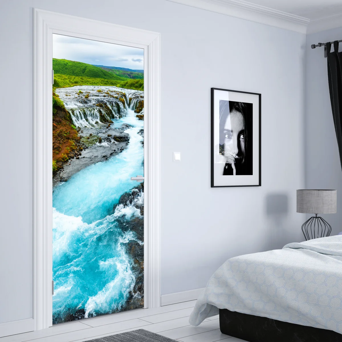 Türaufkleber wasserfall Bruarfoss, Island Türaufkleber wasserfall Bruarfoss, Island