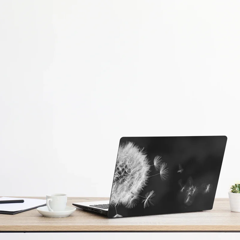 Naklejka na laptopa unoszące się nasiona mniszka