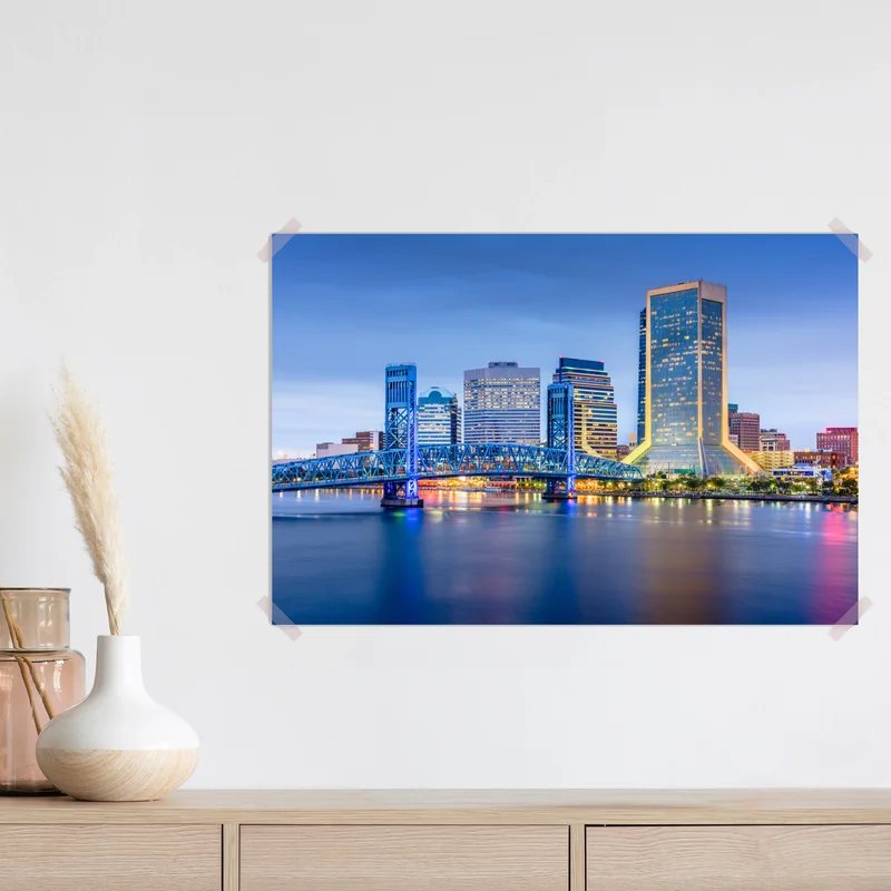 Poster Jacksonville skyline bei dämmerung Poster Jacksonville skyline bei dämmerung