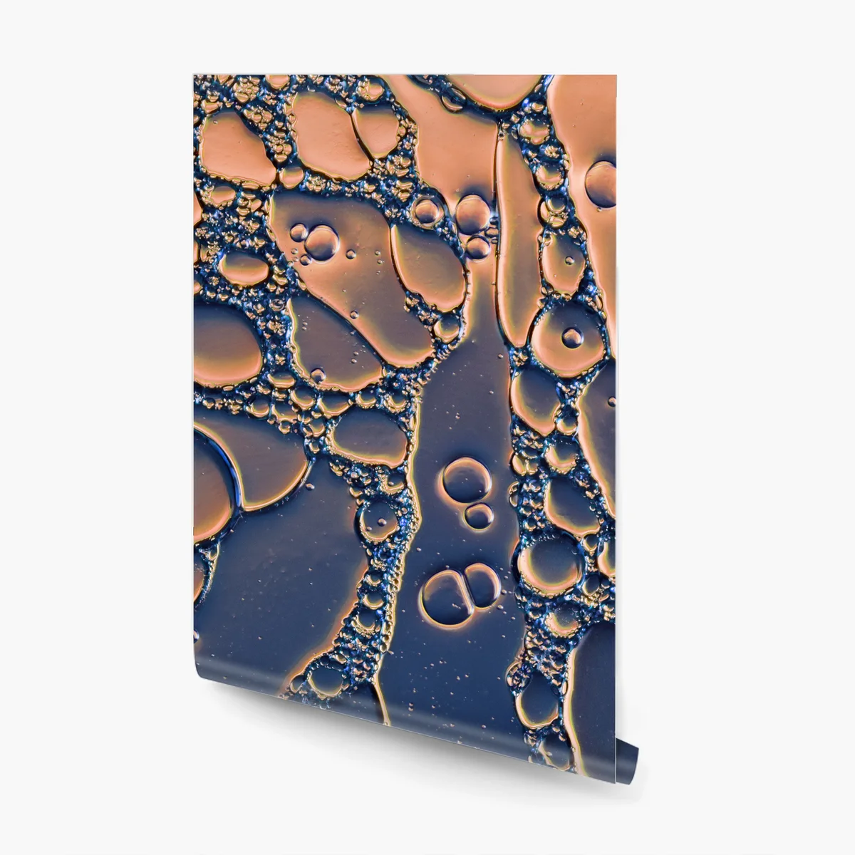 Fototapete blaue und goldene abstrakte blasen Fototapete blaue und goldene abstrakte blasen