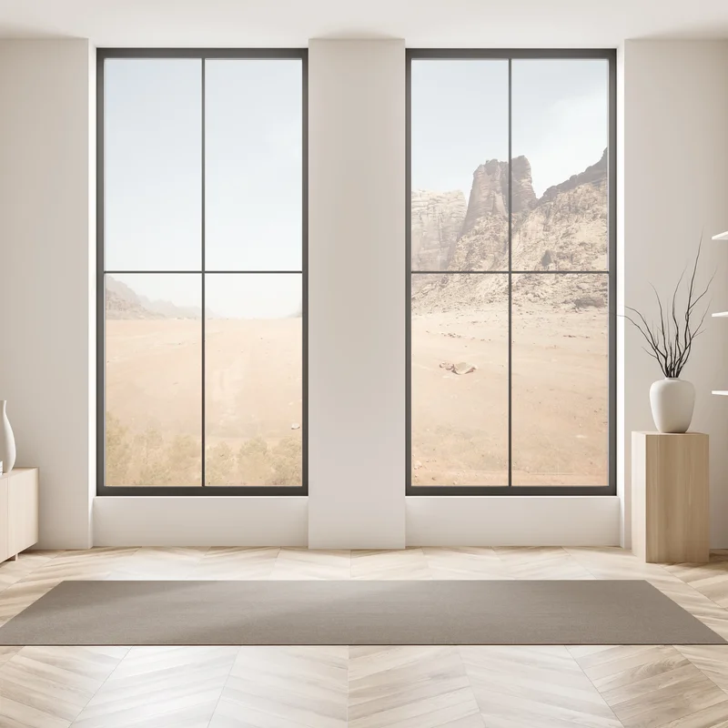 Fensteraufkleber weites wüstenpanorama in Wadi Rum, Jordanien