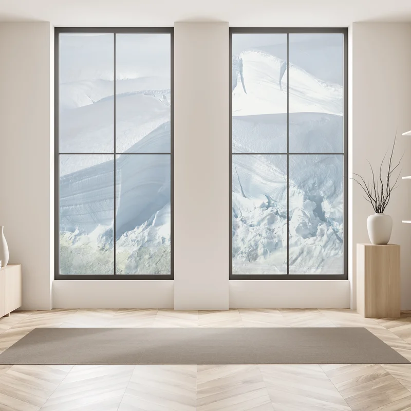 Fensteraufkleber gletscherlandschaft mit tiefen spalten