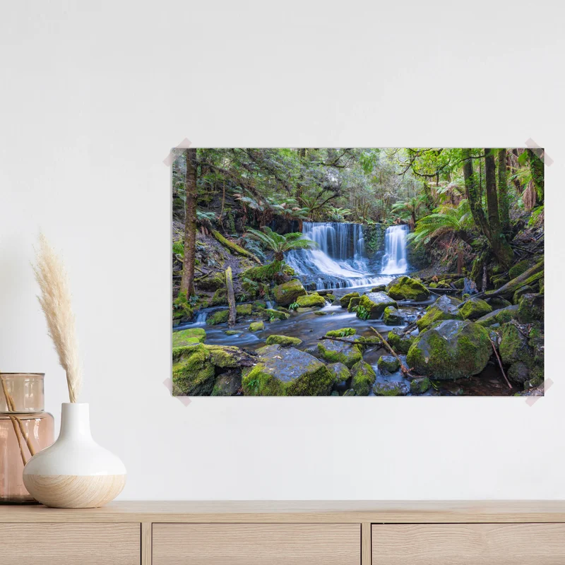 Poster friedlicher waldwasserfall • Poster bei Wallnifity® Poster friedlicher waldwasserfall • Poster bei Wallnifity®