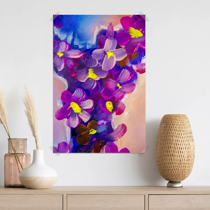 Poster intensiver violetter blumenstrauß Poster intensiver violetter blumenstrauß