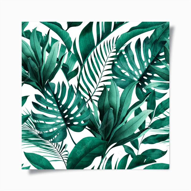 Poster tropisches muster mit monstera- und palmenblättern • Poster bei Wallnifity® Poster tropisches muster mit monstera- und palmenblättern • Poster bei Wallnifity®