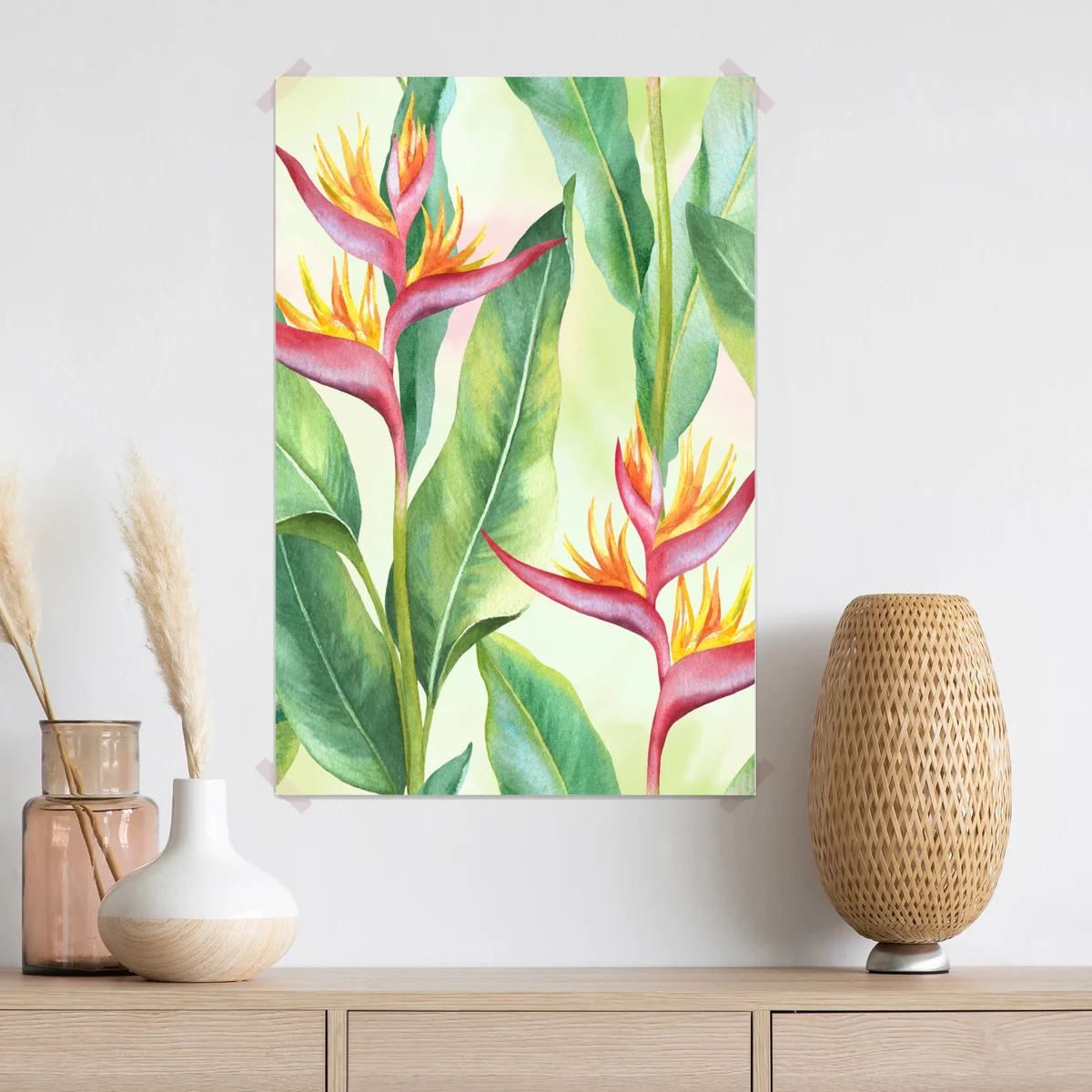 Poster aquarell heliconia botanischer druck • Poster bei Wallnifity® Poster aquarell heliconia botanischer druck • Poster bei Wallnifity®