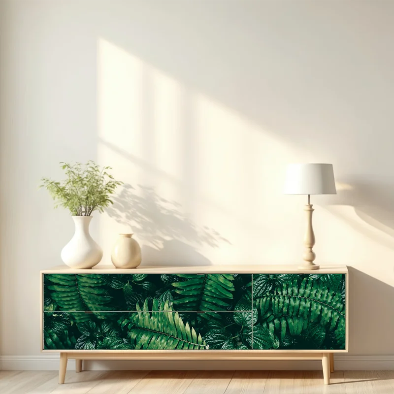 Repositionierbarer Aufkleber üppige tropische blätter Repositionierbarer Aufkleber üppige tropische blätter