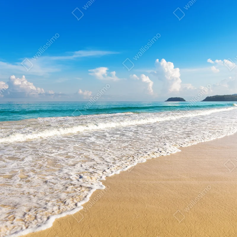 Leinwandbild Karon strand, Phuket: ruhige meeresansicht Leinwandbild Karon strand, Phuket: ruhige meeresansicht