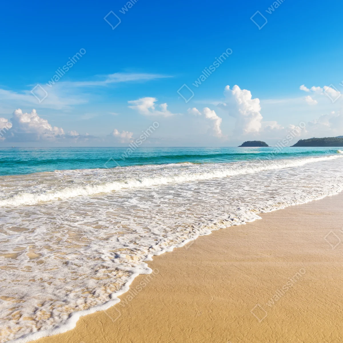 Leinwandbild Karon strand, Phuket: ruhige meeresansicht Leinwandbild Karon strand, Phuket: ruhige meeresansicht