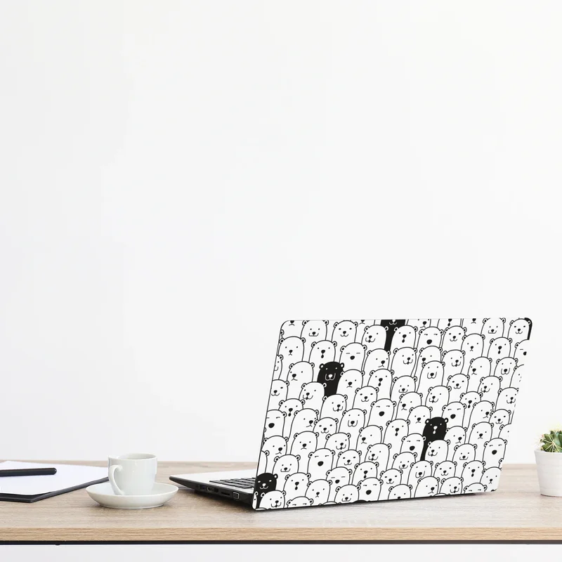 Naklejka na laptopa uroczy wzór z misiami