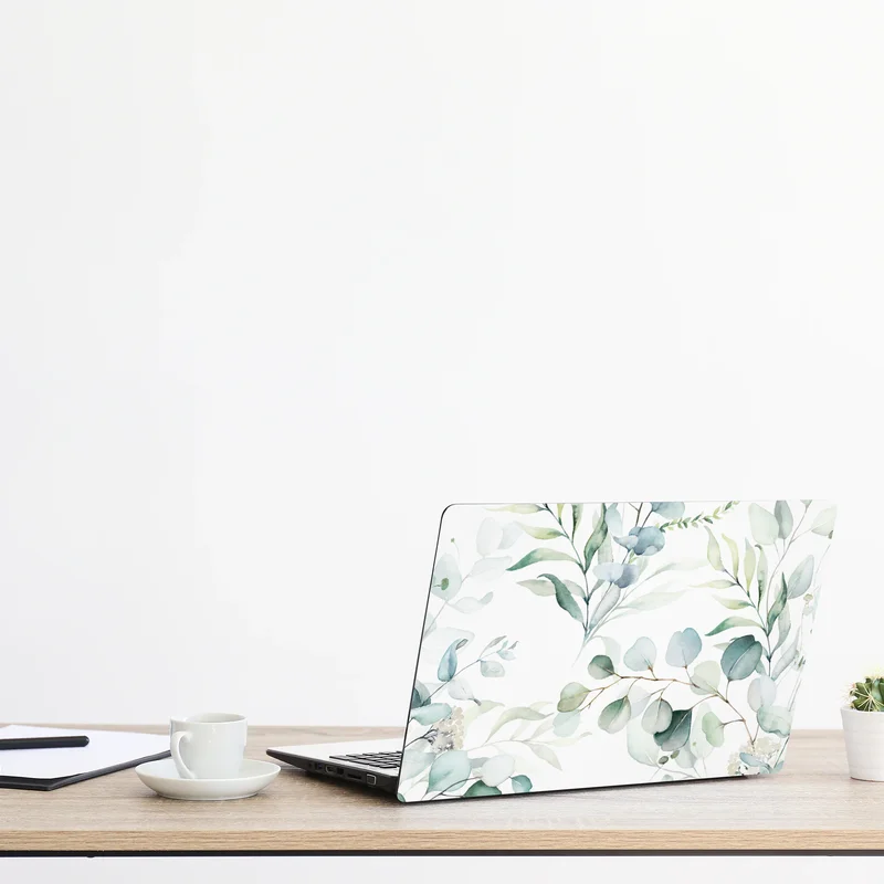 Laptop-Aufkleber aquarell eukalyptus blättermuster