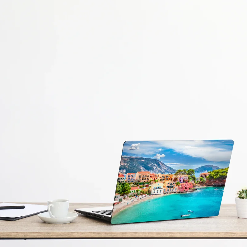 Laptop-Aufkleber Assos küstenblick, Kefalonia Laptop-Aufkleber Assos küstenblick, Kefalonia