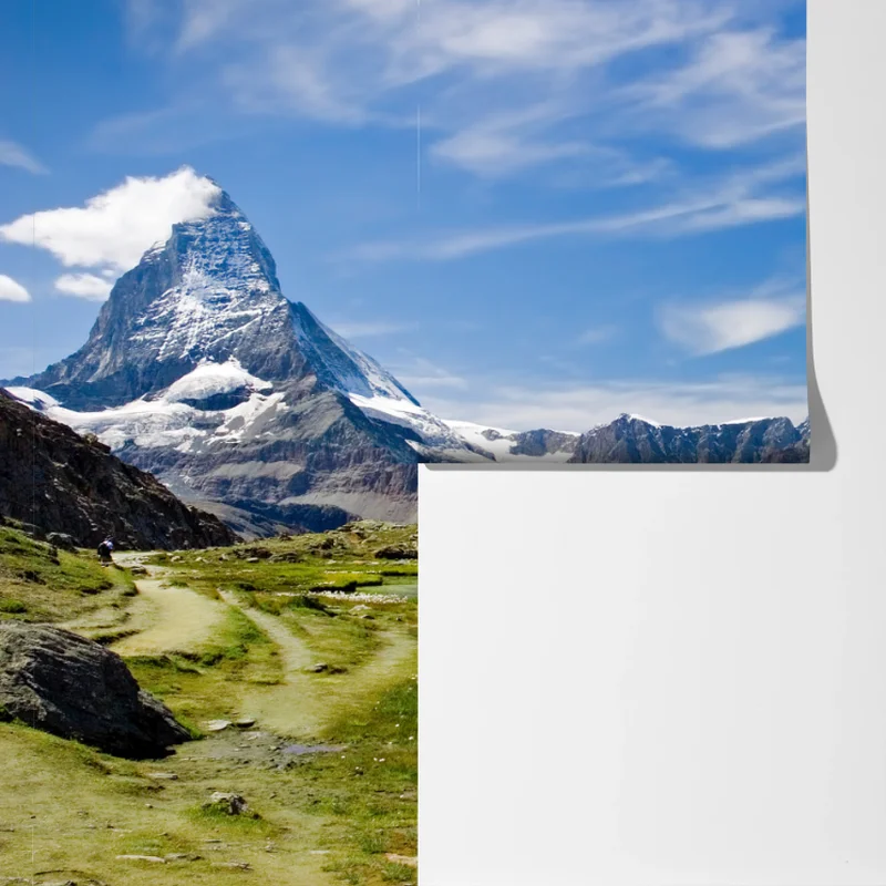 Fototapete alpensee mit bergspiegelung Fototapete alpensee mit bergspiegelung