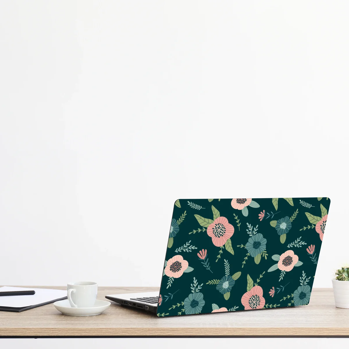 Laptop-Aufkleber pastelliges botanisches blumenmuster Laptop-Aufkleber pastelliges botanisches blumenmuster