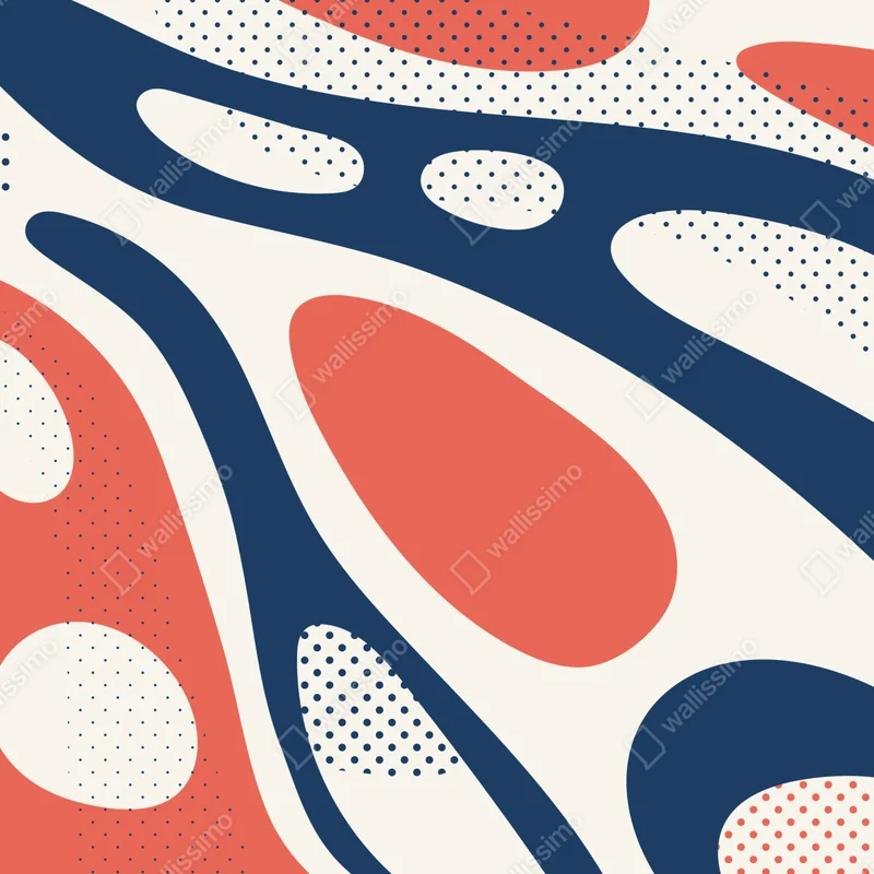 Tischaufkleber und Schreibtischaufkleber retro korallenrot und marineblau abstraktes muster Tischaufkleber und Schreibtischaufkleber retro korallenrot und marineblau abstraktes muster