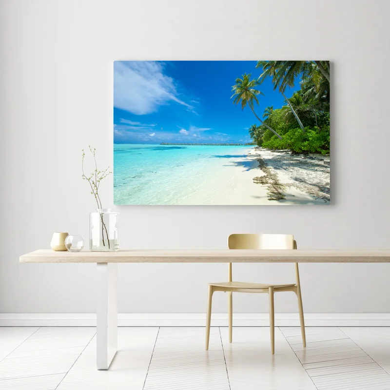 Leinwandbild tropischer strand auf den Malediven Leinwandbild tropischer strand auf den Malediven