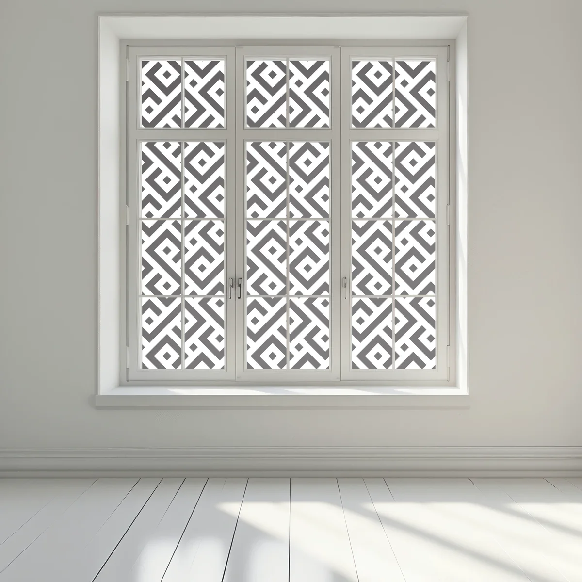 Fensteraufkleber zeitloses schwarz-weiß geometrisches muster Fensteraufkleber zeitloses schwarz-weiß geometrisches muster