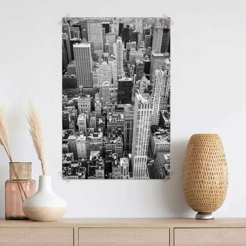 Poster schwarzweiße stadtsilhouette Poster schwarzweiße stadtsilhouette