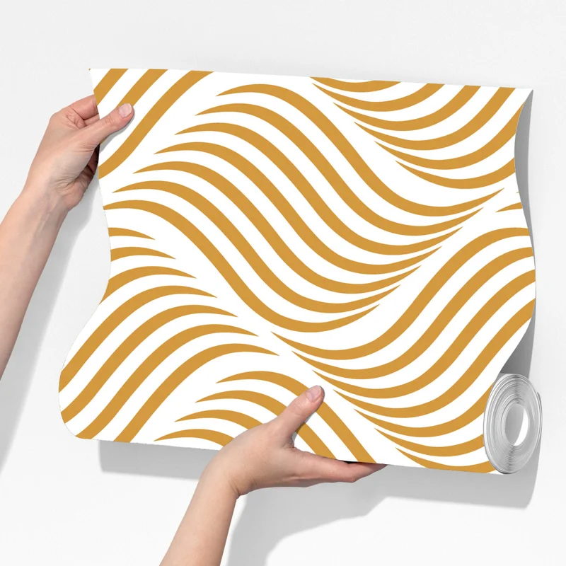 Fototapete goldenes wellenmuster wanddeko Fototapete goldenes wellenmuster wanddeko