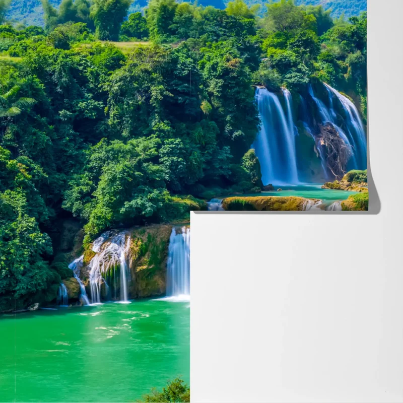 Fototapeta szmaragdowe kaskady wodospadów Fototapeta szmaragdowe kaskady wodospadów