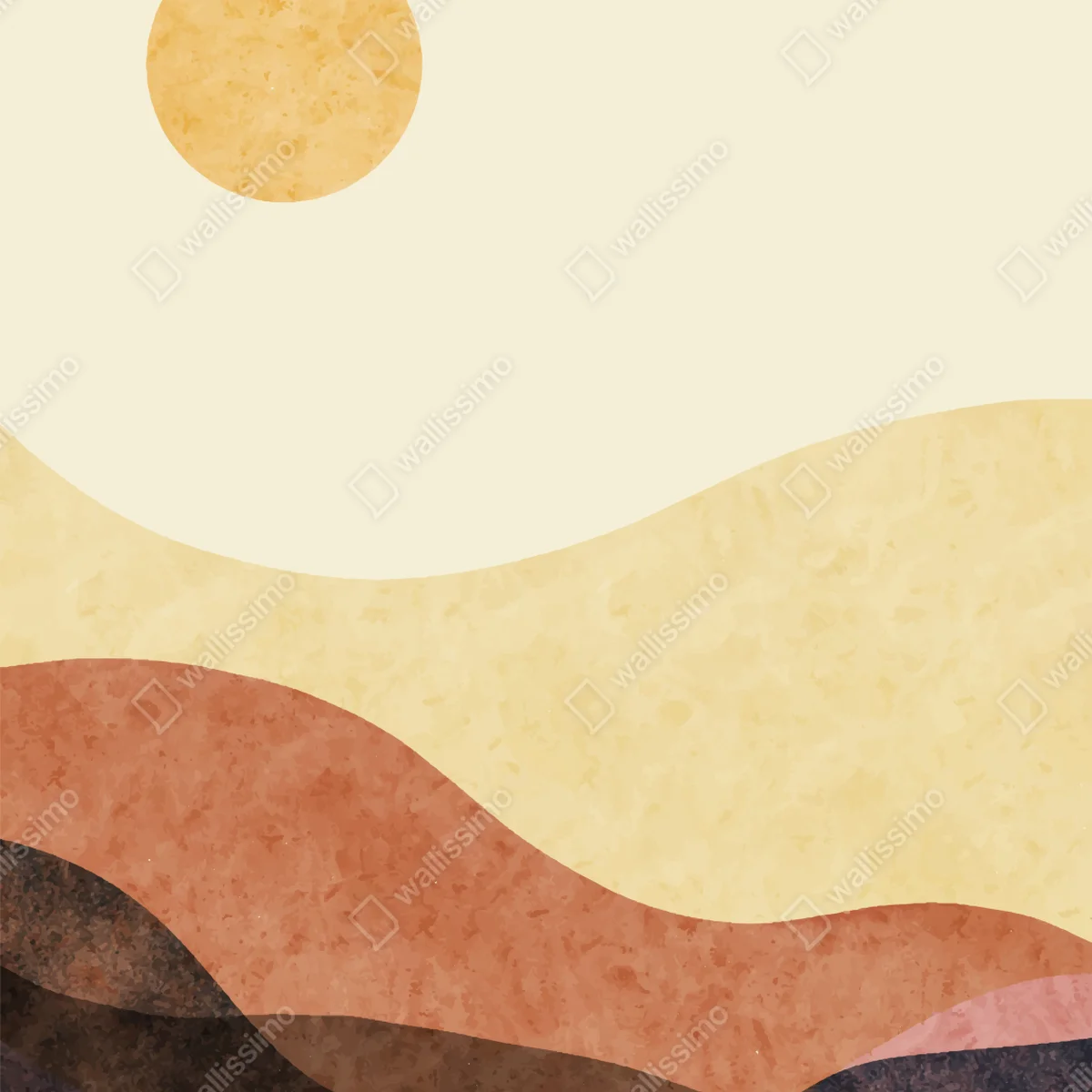 Poster minimalistische erdige berglandschaft • Poster bei Wallnifity® Poster minimalistische erdige berglandschaft • Poster bei Wallnifity®