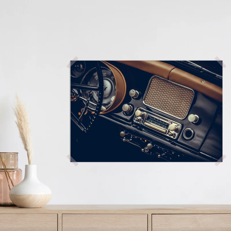 Poster vintage armaturenbrett nahaufnahme Poster vintage armaturenbrett nahaufnahme