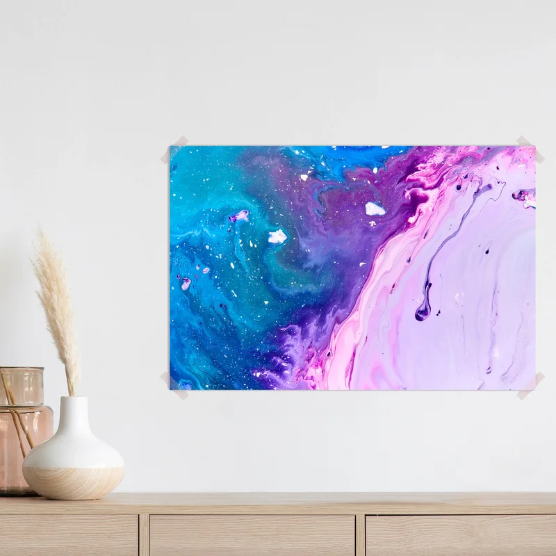 Poster lebendige blau-violette abstrakte acrylmalerei Poster lebendige blau-violette abstrakte acrylmalerei