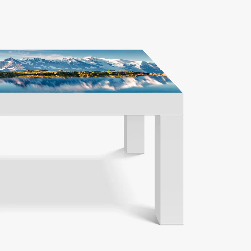 Tischaufkleber und Schreibtischaufkleber panorama von Mont Blanc über dem Lac Blanc Tischaufkleber und Schreibtischaufkleber panorama von Mont Blanc über dem Lac Blanc