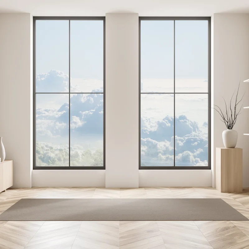 Fensteraufkleber luftige wolkenlandschaft im soften blau