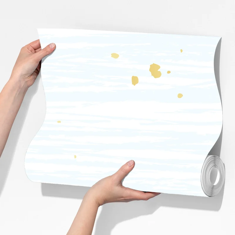 Fototapete ruhige blaue wellen mit goldakzenten Fototapete ruhige blaue wellen mit goldakzenten