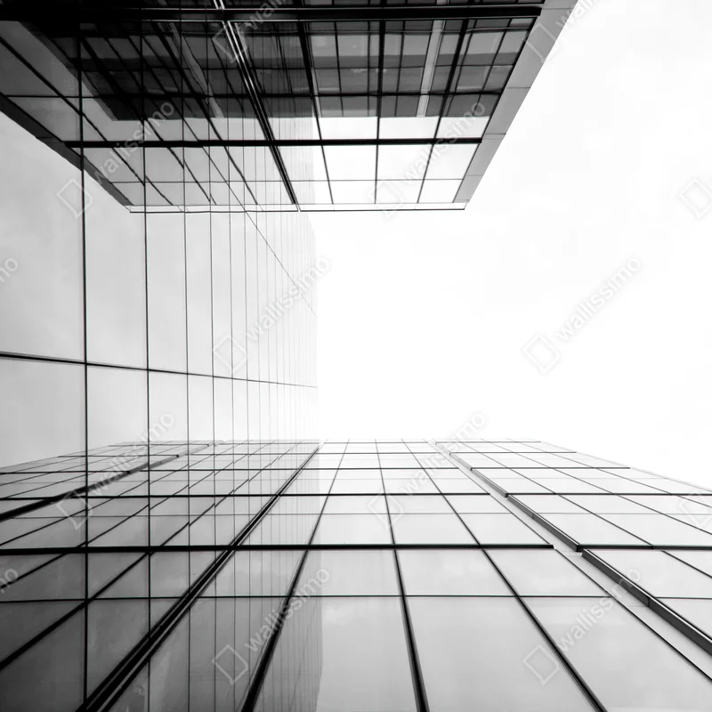 Leinwandbild minimalistische glasfassade perspektive Leinwandbild minimalistische glasfassade perspektive